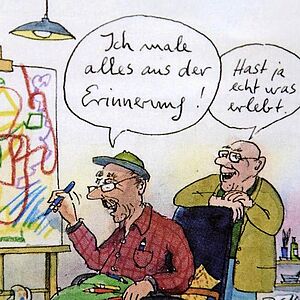 Cartoon zum Thema "Demenz".