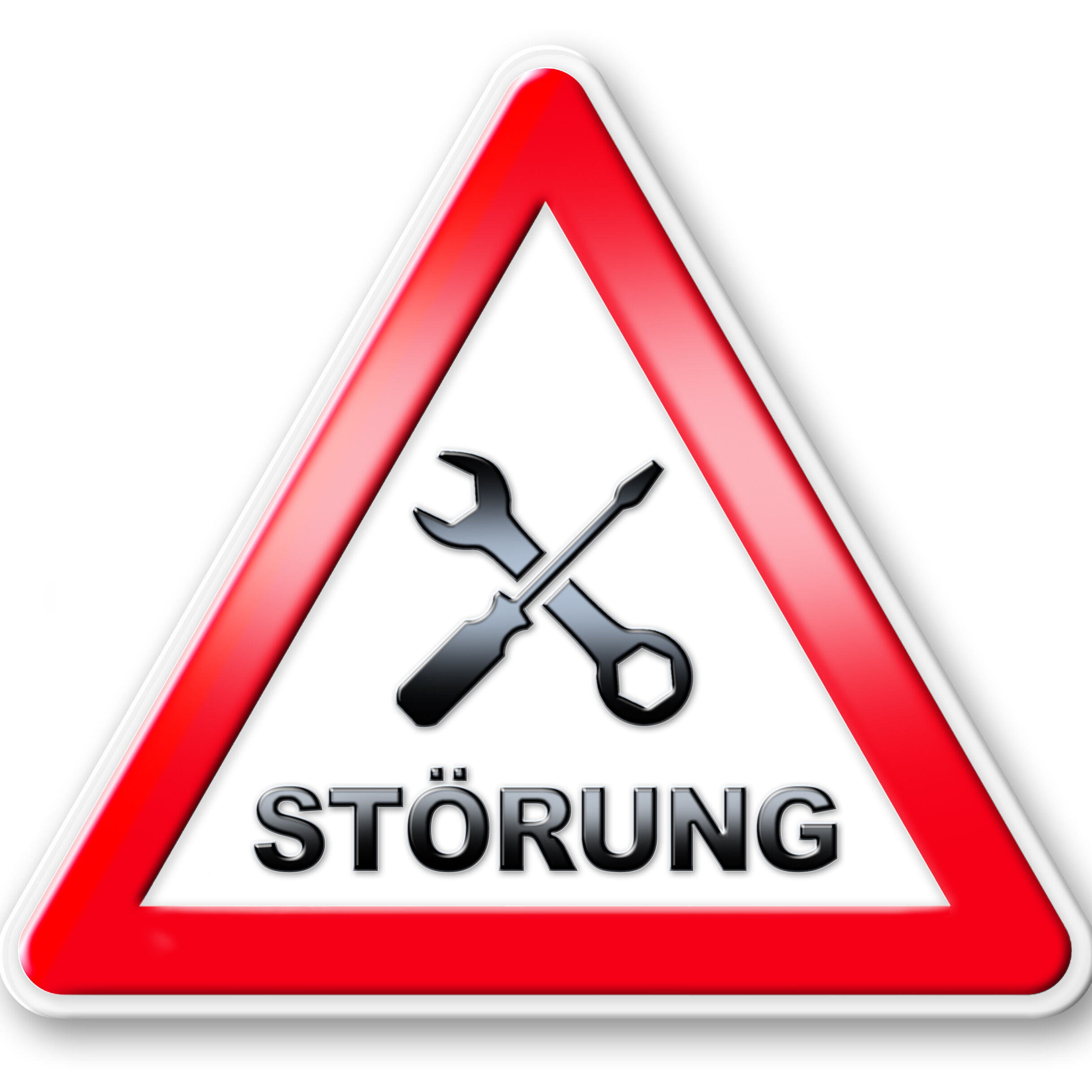 Ein Schild mit der Aufschrift "Störung"