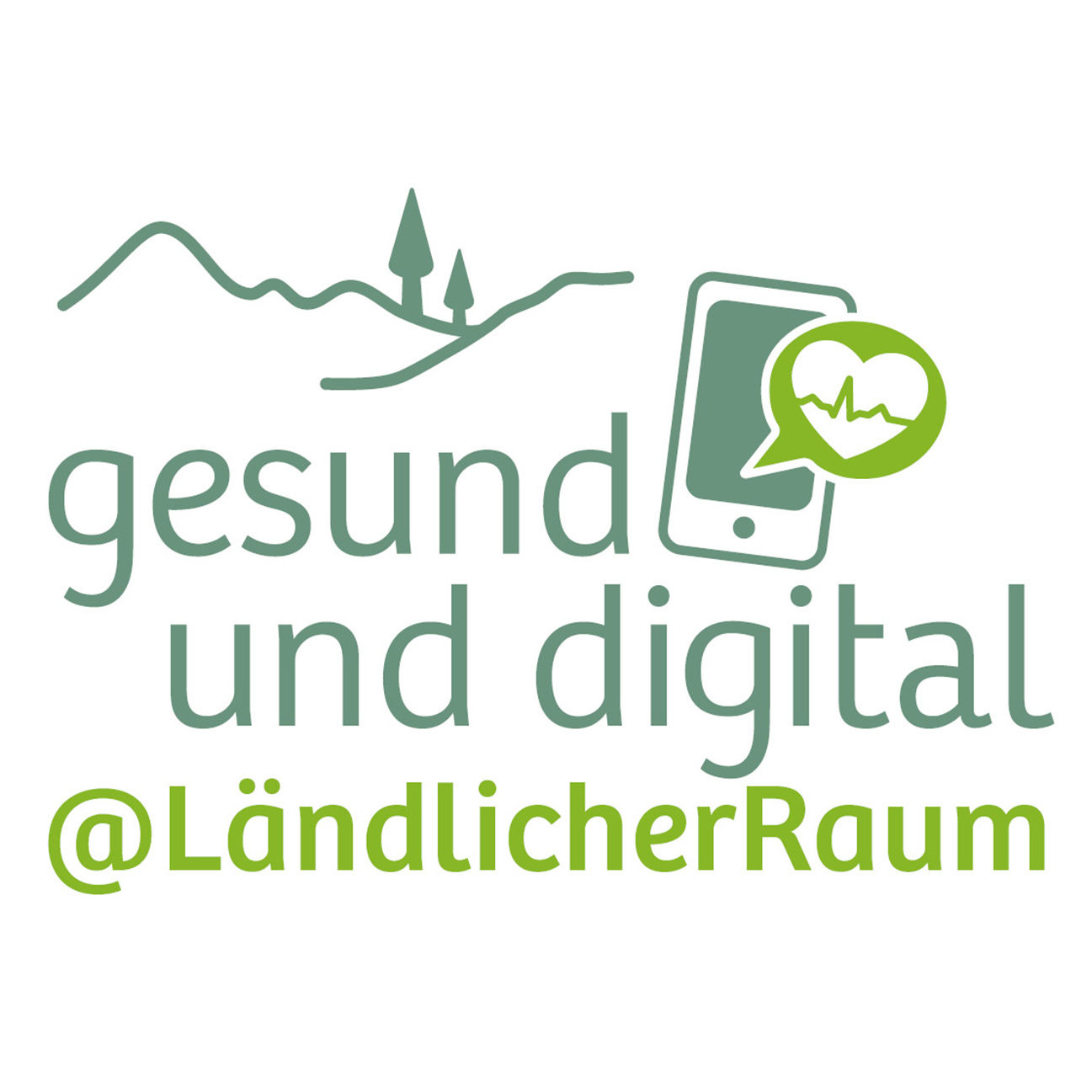 Logo mit dem Titel "gesund und digital @LändlicherRaum"